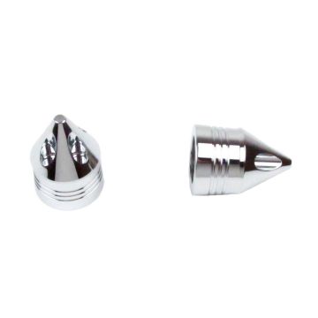 Chrome Spike Front Axle Nut Covers for 2008-2013 Harley-Davidson Touring Models