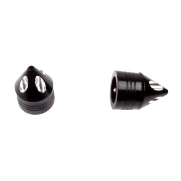 Gloss Black Spike Front Axle Nut Covers for 2008-2013 Harley-Davidson Touring Models