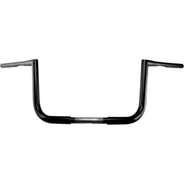 1 1/4" TODDS Cycle Strip Handlebars 10 inch Flat Black for Baggers