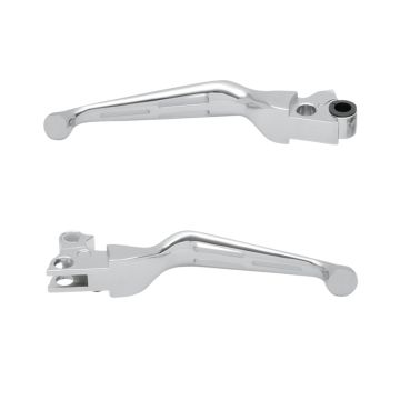 Chrome Slotted Wide Blade Levers for 1999-2014 Harley-Davidson Softail models