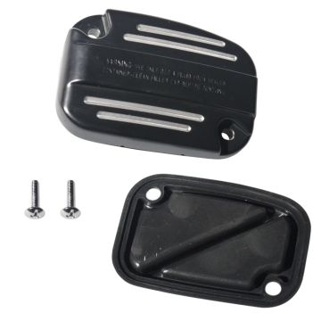 Black Contrast Cut Front Clutch Master Cylinder Cover for 2017 and Newer Harley Touring models