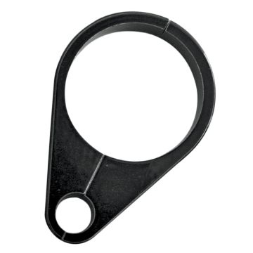 1" Black Billet Brake Line and Clutch Cable Clamp for Harley-Davidson Handlebars or Frames