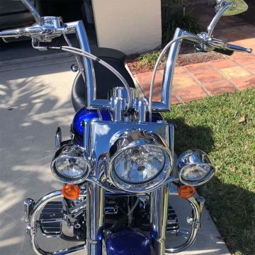 HCC 1 1/2 Hell Bent Ape Hangers PREWIRED Handlebar Kit as seen on YOU TUBE for Softail 2011-2015 Harley Davidson Motorcycles