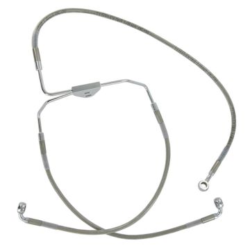 +8" Over Stock Front Stainless Braided Brake Line for 2008-2013 Harley-Davidson Touring models without ABS brakes