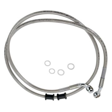 +4" Over Stock Front Stainless Braided Brake Line for 2008 Harley-Davidson Softail Night Train models
