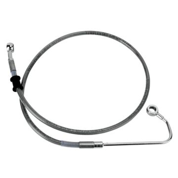 Front Stainless Braided Stock Length Upper ABS Brake Line for 2016-2017 Harley-Davidson Softail FLSTC with ABS brakes