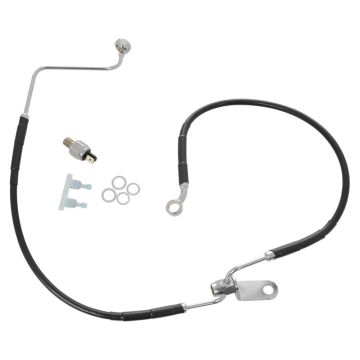 Rear Black Vinyl Coated "Master Cylinder to ABS Module" Brake Line for 2012 & Newer Harley-Davidson Softail with ABS brakes
