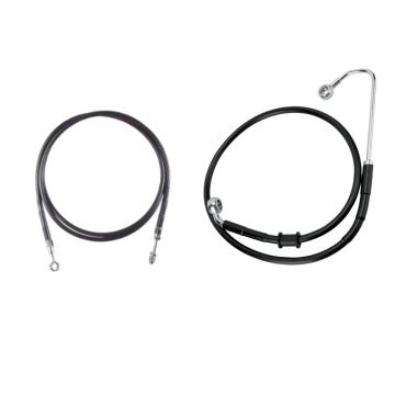 Basic Black Vinyl Coated Hydraulic Line Kit for 13" Handlebars on 2016 and 2017 Harley-Davidson Softail Breakout CVO models with a hydraulic clutch and with ABS Brakes