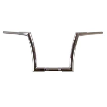 HCC 1 1/2 inch Hell Bent 12 inch 1 1/4 inch mount Chrome Ape Hanger Handlebars for Softail Fat Boy 2007 & Newer