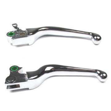 Chrome Smooth Wide Blade Levers for 1999-2014 Harley-Davidson Softail models