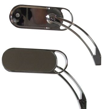 Oval Mirrors with Decorative Pocket Curved Cut-Out Stems for Harley-Davidson models