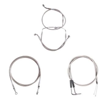 Stainless Braided Cable & Line Bsc Kit for 2009-2010 Harley-Davidson Dyna Fat Bob CVO