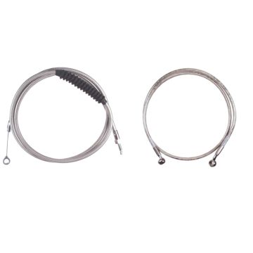 Basic Stainless Cable Brake Line Kit for 20" Handlebars on 2016-2017 Harley-Davidson Softail Models without ABS Brakes