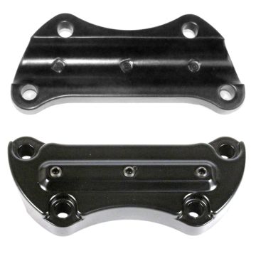 Hill Country Customs Satin Black Gorilla Grabber Handlebar Riser Top Clamp for most 1990 and newer Harley-Davidson Dyna Softail and Sportster models